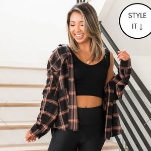 Pink Lily Plaid Shirt